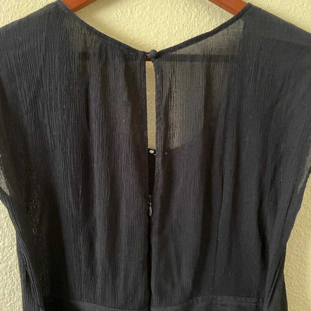 Anthropologie Abbey crepe wide leg crop scoopneck jumpsuit